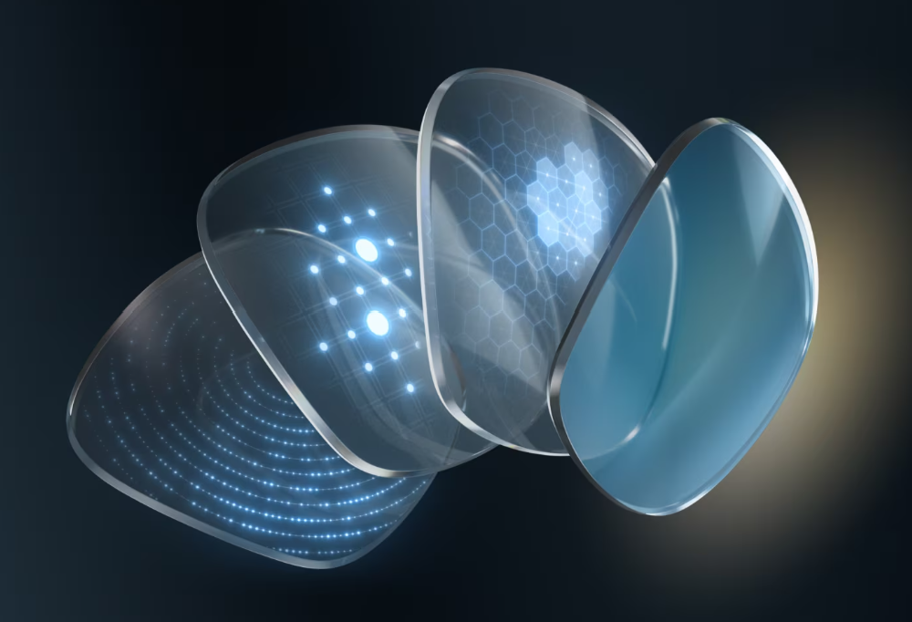 Progressive lens with Premium Anti Reflective, Scratch Resistance and Blue block