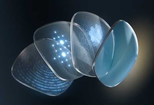 Progressive lens with Premium Anti Reflective, Scratch Resistance and Blue block